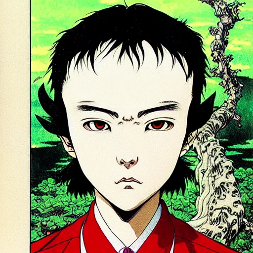 Image similar to prompt : portrait of scaveger painted in miyazaki color style drawn by katsuhiro otomo and takato yamamoto, inspired by fables, china doll face, smooth face feature, intricate oil painting, high detail, sharp high detail, manga and anime 2 0 0 0