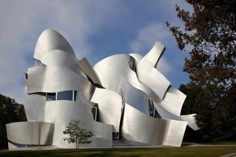 Prompt: church by Frank Gehry
