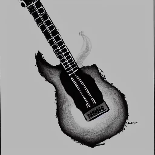 Image similar to an electric guitar, concept art