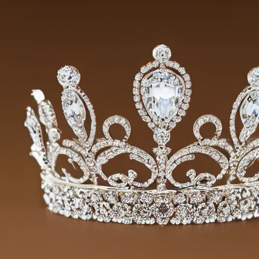 Prompt: a tiara from a jewels catalog, hi res, macro, pandora