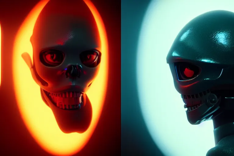 Image similar to vfx film, love death and robots, flat color profile low - key lighting award winning photography arri alexa cinematography, hyper real photorealistic cinematic, atmospheric cool colorgrade