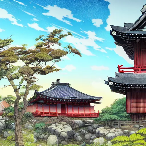 Prompt: ''traditional japanese home in a rural area, by makoto shinkai and studio ghibli and shirow masamune, fruit flavored textures and colors, matte painting, anime style, muted tones and deep colors''