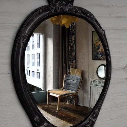 Prompt: A mirror that shows you a alternative universe