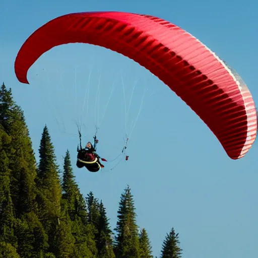 Prompt: paragliding grizzly