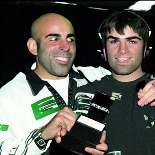 Prompt: joe rogan winning a halo 2 tournament, 2 0 0 6