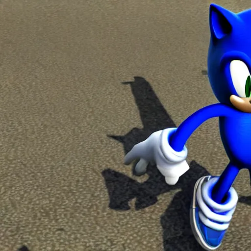 Image similar to screenshot of sonic in counter-strike, 4k