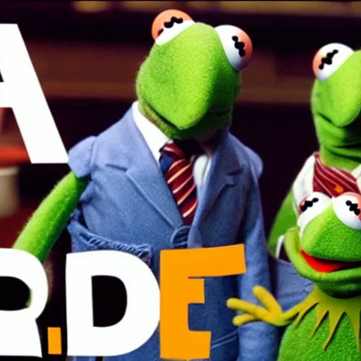 Prompt: a scene from the muppets version of pulp fiction,