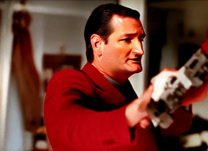 Prompt: ted cruz as tony todd, movie still, from the candyman 1 9 9 2 movie, 8 k, realistic