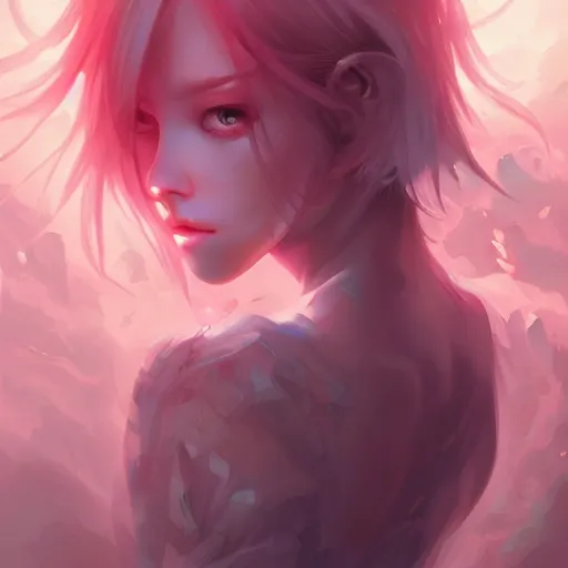 Prompt: advanced digital art,in death i am somehow more alive, cinematic lightingtrending on pixiv, Artgerm, WLOP, Rossdraws, James Jean, Andrei Riabovitchev, Marc Simonetti, and Sakimichan