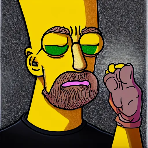 Prompt: Bart Simpson, digital art, Sean Yoro, 4K, 8K