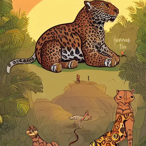 Image similar to the story of the leopard and the tortoise african children storybook colourized book mockup behance presentation in the style of josan gonzalez