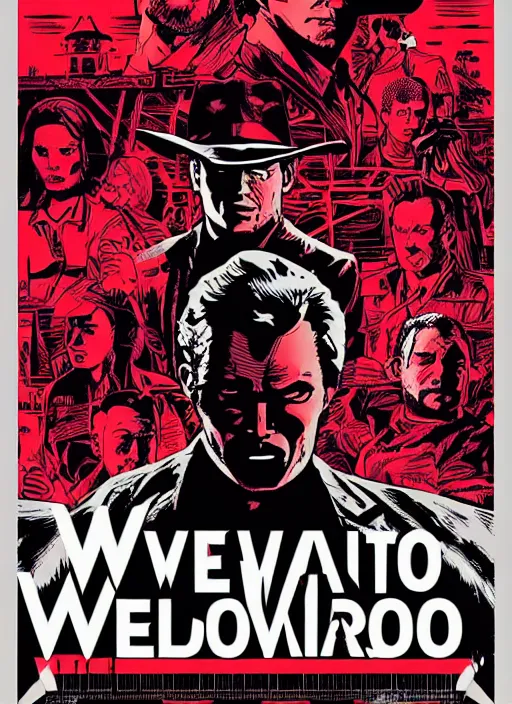 Image similar to alternative movie poster for westworld by laurie greasley and tristan eaton