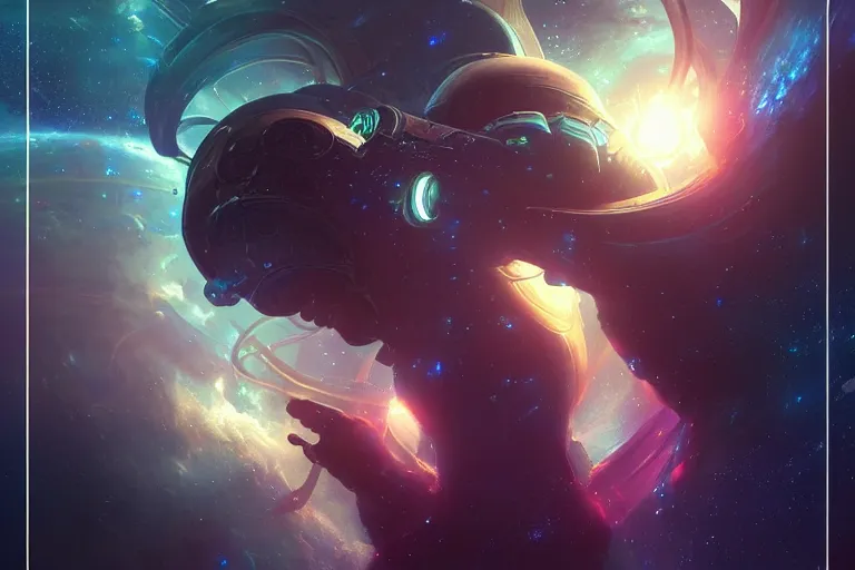 Image similar to an intricate coin floating in a futuristic scene from a video game, a nebula supernova in space, portrait, intricate, digital painting, artstation, concept art, smooth, sharp focus, illustration, cinematic lighting, art by artgerm and greg rutkowski and alphonse mucha