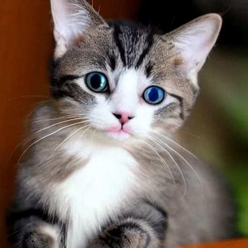 Image similar to cute cat with big eyes
