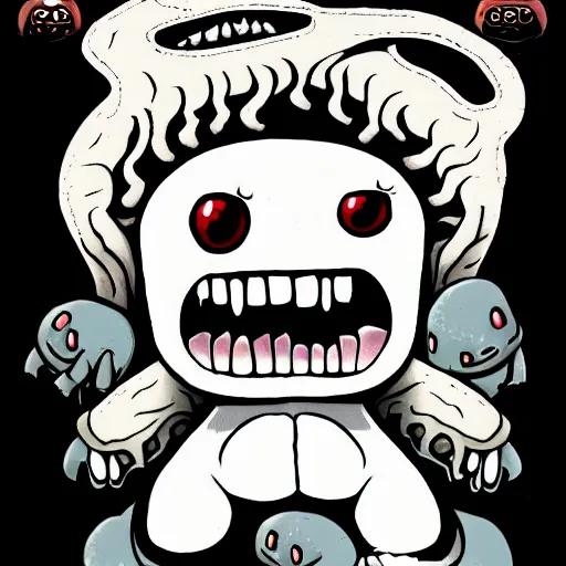 Prompt: binding of isaac cronenberg monster