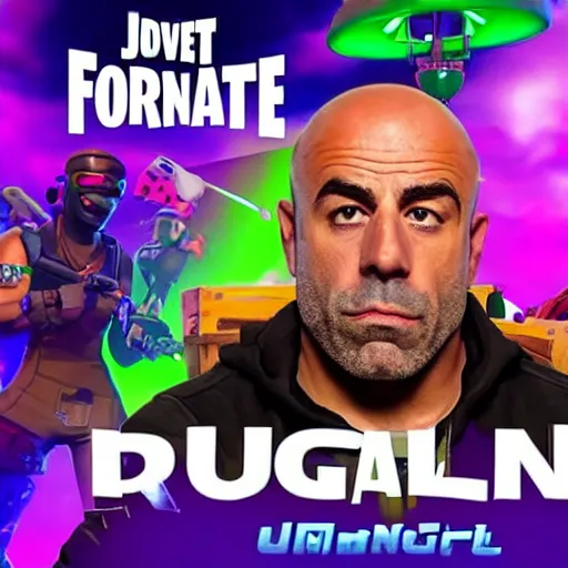 Image similar to joe rogan podcast in fortnite, videogame