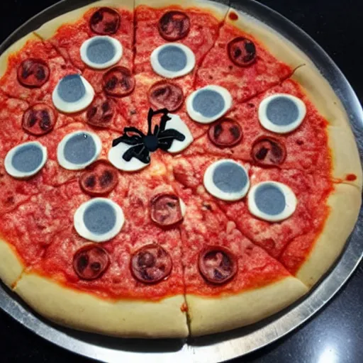 Prompt: spider-flavored pizza