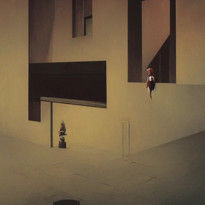 Image similar to government, science fiction, Edward Hopper and James Gilleard, Zdzislaw Beksinski, highly detailed