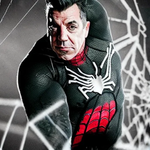 Image similar to till lindemann as spider man