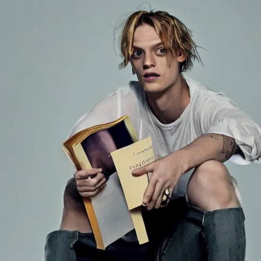 Prompt: jamie campbell bower, storybook