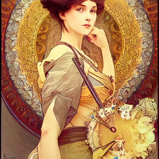 Image similar to amazing lifelike award winning pencil illustration of trending on art station artgerm Greg rutkowski alphonse mucha j.c. Leyendecker cinematic