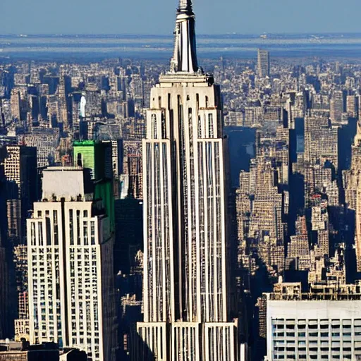 Image similar to the empire state building, built with renaissance era architecture