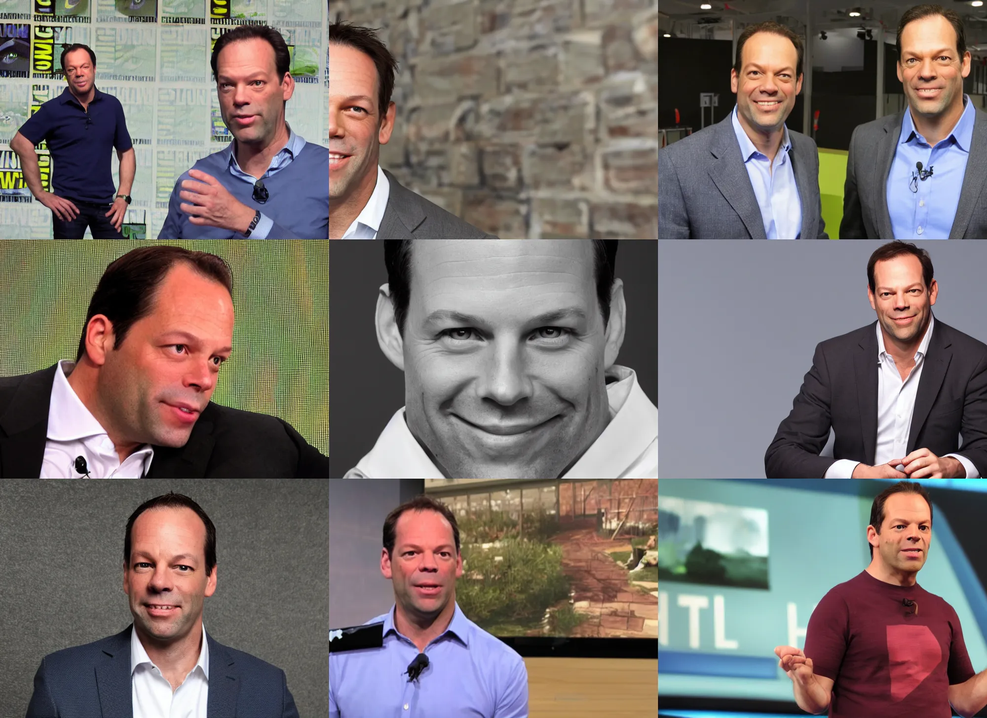 Prompt: short and very wide phil spencer