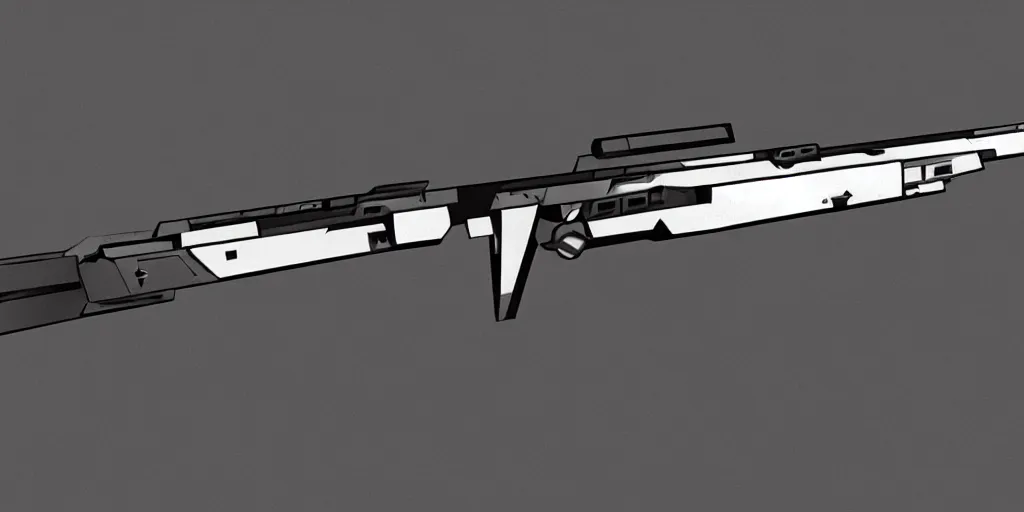 Image similar to a futuristic rifle designed by jsezz john seru and aaron de leon concept art, matte, sharp focus, illustration