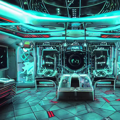 Prompt: a dirty alien shop, futuristic, holographic, 8k, sharp focus, W-1024