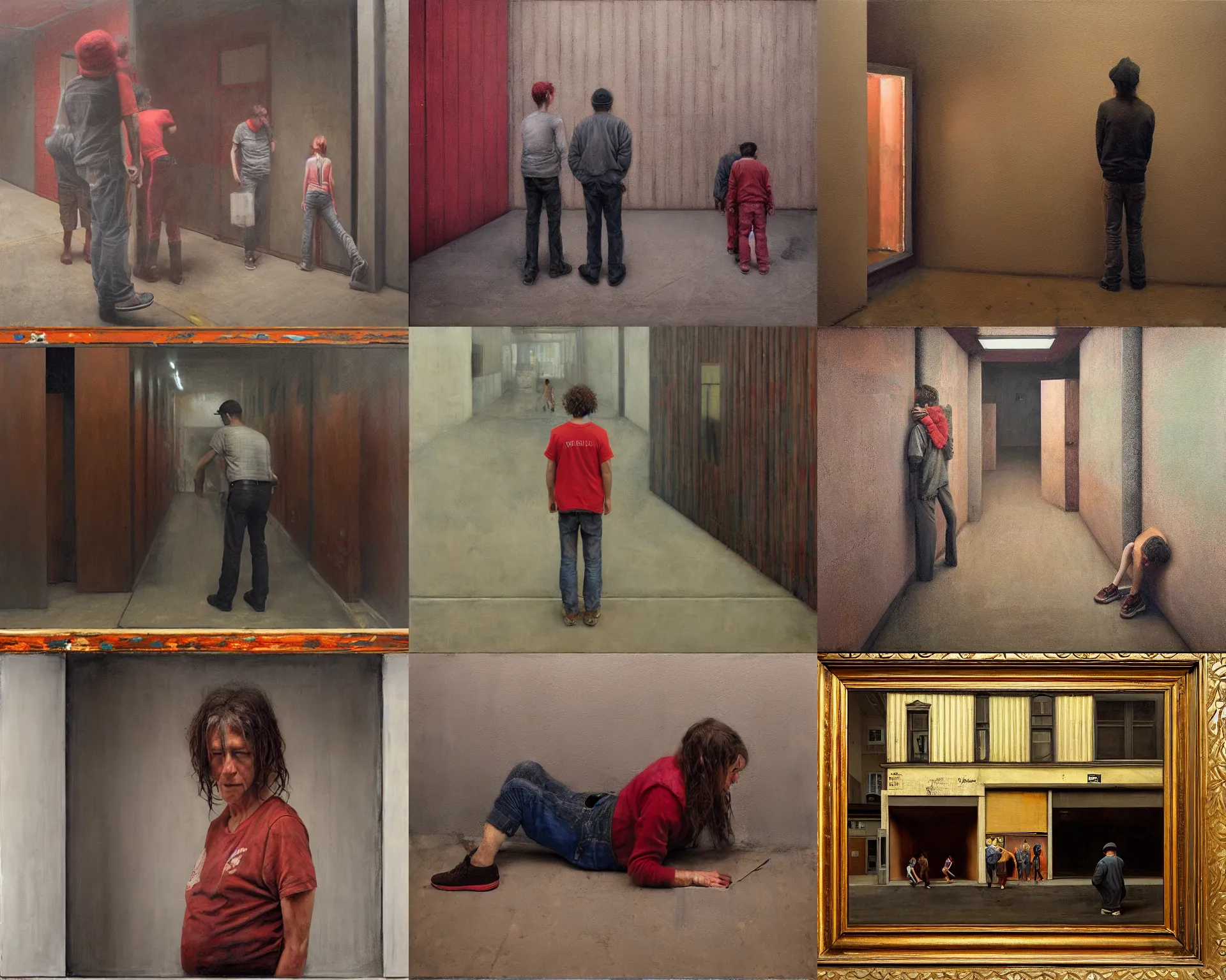 Prompt: A painting by Dan Witz