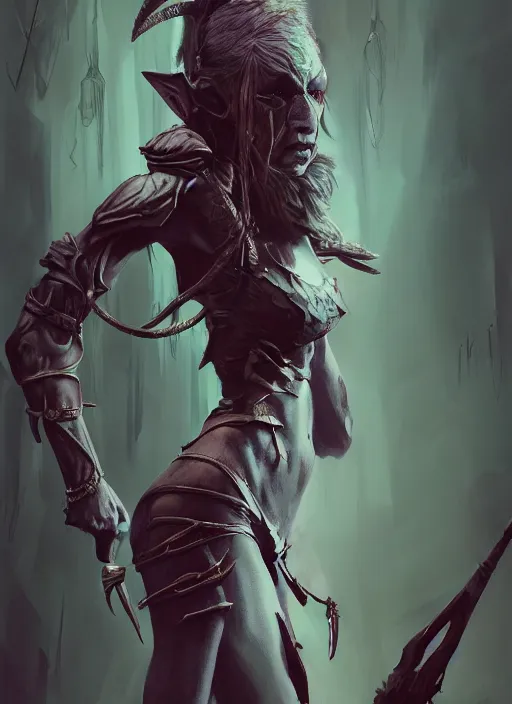 Prompt: a realistic detail of dark elf huntress by Julian calle, wlop, Beksiński, Dylan cole, Erak note, Denis Villeneuve, Ben Nicholas, Anton Fadeev, thomas kinkadegreg, rutkowski, Finnian MacManus, Syd mead Trending on artstation, blue and purple scheme, 8k, Unreal Engine