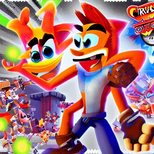 Prompt: crash bandicoot in the style of fuelistic Japan