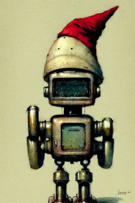 Image similar to (((((1950s retro robot knome. muted colors.))))) by Jean-Baptiste Monge !!!!!!!!!!!!!!!!!!!!!!!!!!!!!!