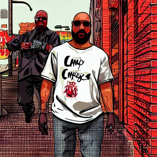 Image similar to suge knight smoke ciggars, gta chinatown art style