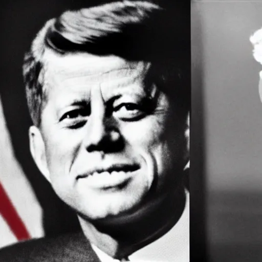 Image similar to jfk doing a youtube vlog, jfk is an influencer, jfk on tiktok, jfk gen z