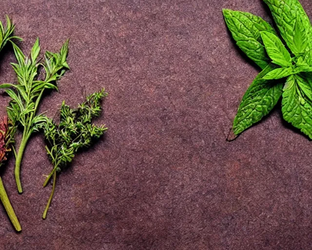 Image similar to God is made of herbs, intricate, dramatic lighting