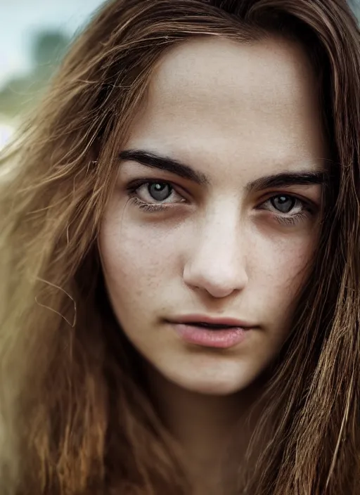 Prompt: portrait of a beautiful 20-year-old Italian woman by Brian Ingram, close up, detailed, award winning, Sony a7R