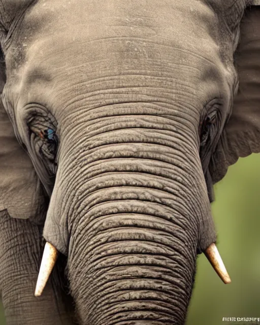 Prompt: photorealistic ganesh in real life as an elephant, national geographic