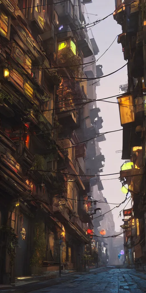 Image similar to cyberpunk alley, alphonse mucha, 8 k, raytracing, unreal engine 5,