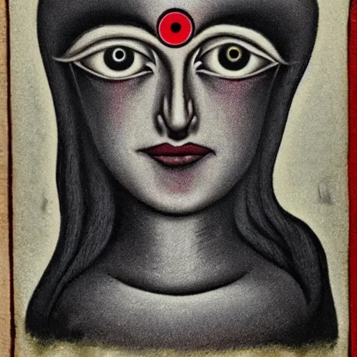 Image similar to person with 3rd eye, eye in forehead, 3rd eye