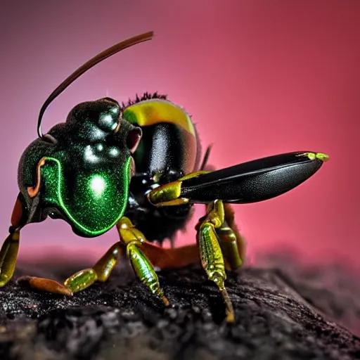 Image similar to Hirō Isono Style Alien Wasp Hornet HDR