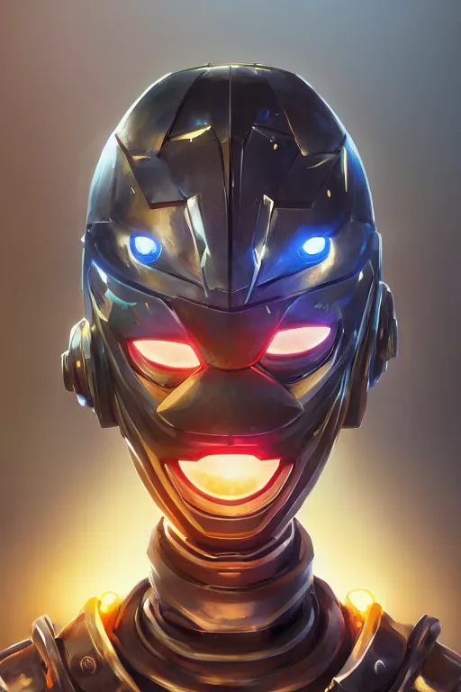 Image similar to epic mask helmet robot ninja portrait stylized as fornite style game design fanart by concept artist gervasio canda, behance hd by jesper ejsing, by rhads, makoto shinkai and lois van baarle, ilya kuvshinov, rossdraws global illumination radiating a glowing aura global illumination ray tracing hdr render in unreal engine 5