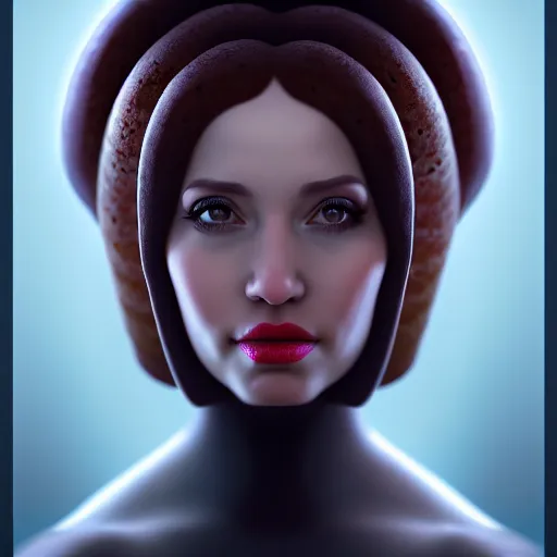 Image similar to portrait of a bundt cake woman, digital art, cinematic, ultradetail, 8k, painting, imaginefx, trending on artstation