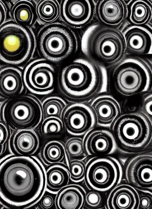 Image similar to macro human eyes!, black centered dot pupil, circle iris, happy smiling human eyes, round iris, eyelashes, tired half closed, advanced art, art styles mix, from wikipedia, eye relections, hd macro photograph, montage of grid shapes