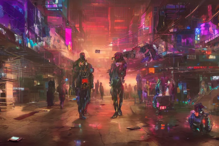 Image similar to high - resolution photograph from a cyberpunk era furry fandom convention ( midwest furfest 2 0 4 7 ), taking place after the genetic revolution and quantum singularity. photorealistic.