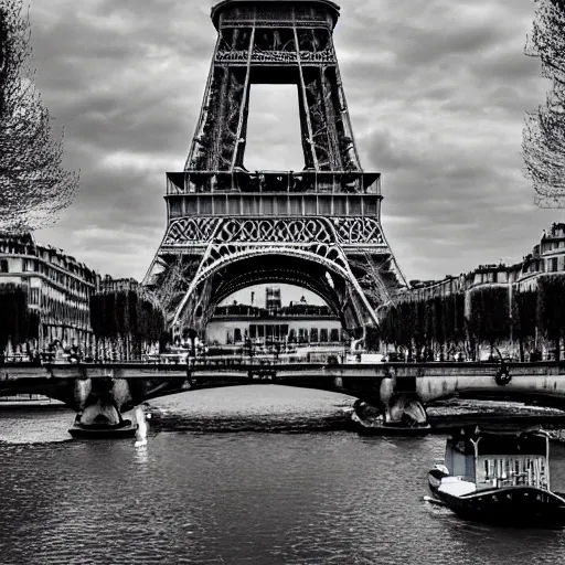 Prompt: Paris by florent chavouet