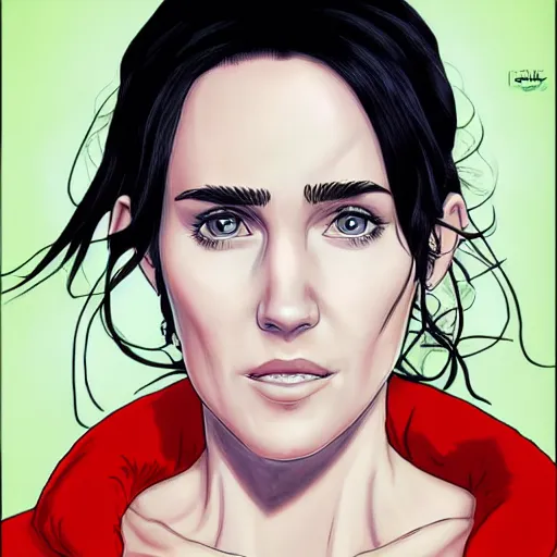 Prompt: portrait of Jennifer Connelly as a one piece character