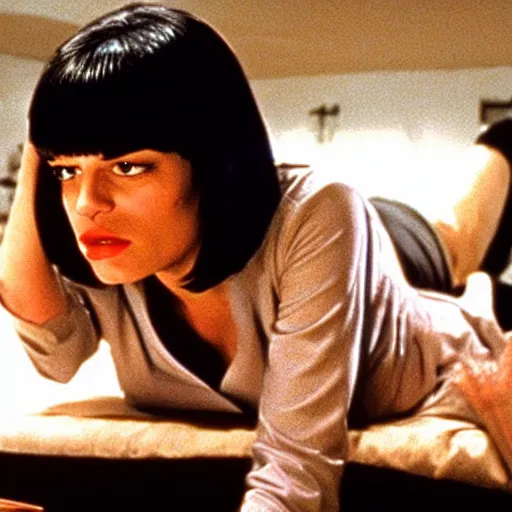 Prompt: a screenshot from pulp fiction