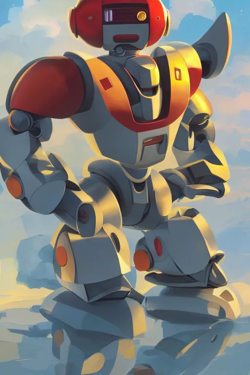 Image similar to metabots medabots medarotto medarot robot minimalist comics, behance hd by jesper ejsing, by rhads, makoto shinkai and lois van baarle, ilya kuvshinov, rossdraws global illumination ray tracing hdr radiating a glowing aura