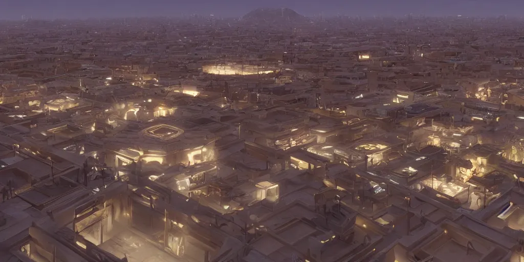 Image similar to Futuristic marrakech , unreal engine